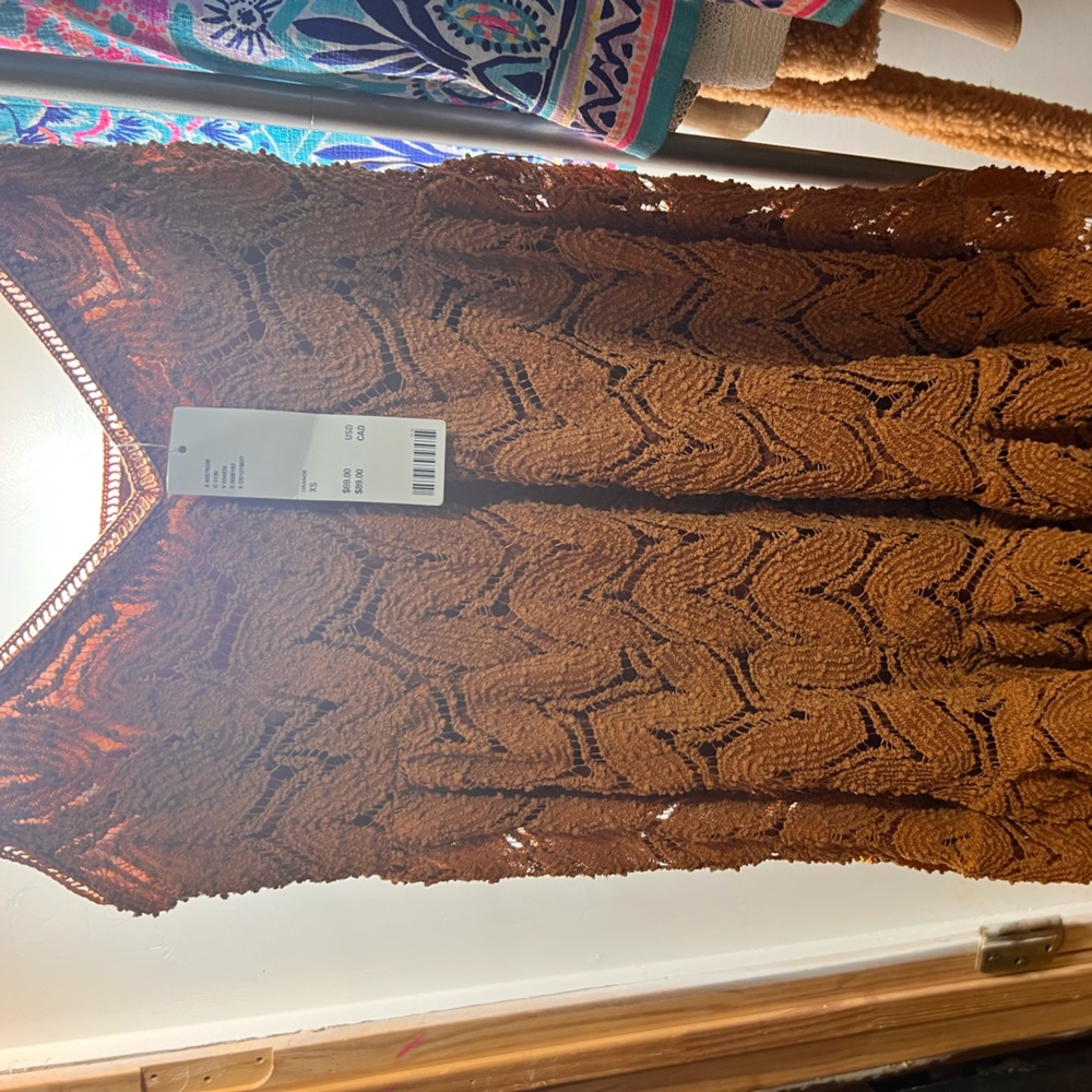 Urban Outfitters Tangerine Lace Frock Dress